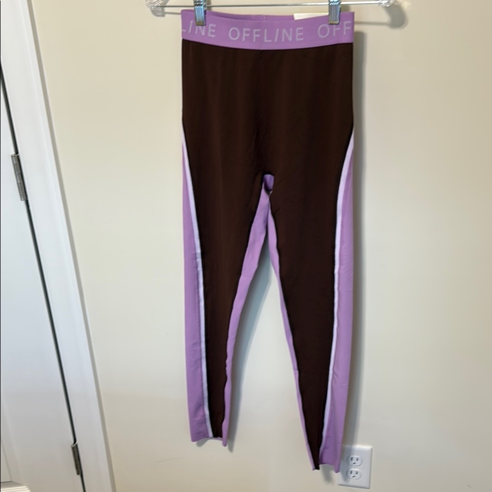 Aerie Offline Women’s Purple and Brown Performance Leggings / Size M / Brand NWT